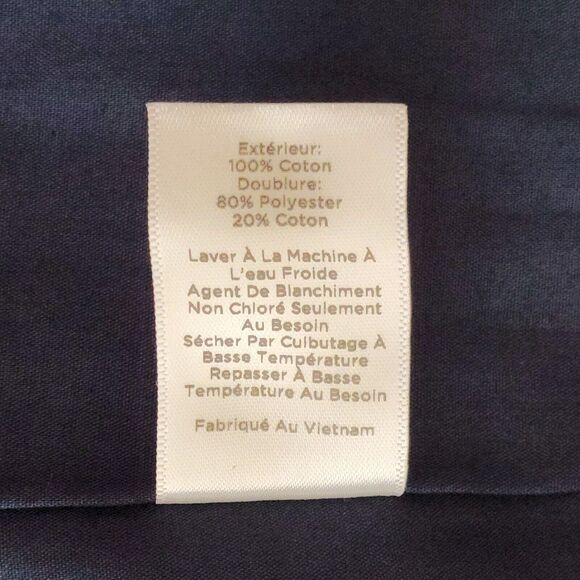 Talbots Paisley Shift Dress Womens Sz 8 Navy Blue Colorful Sleeveless Split Neck - Picture 8 of 8